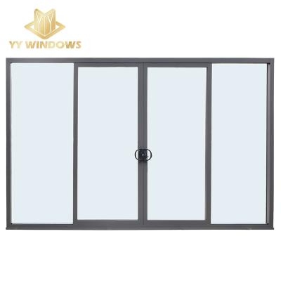 China High quality sound insulation interior balcony white aluminum sliding glass door for bathroom for sale