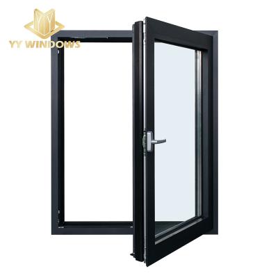 China Folding Screen Australia/NZS Standard Sound Proof And Water Proof Tilt And Turn Aluminum Glass Window For Bathroom for sale