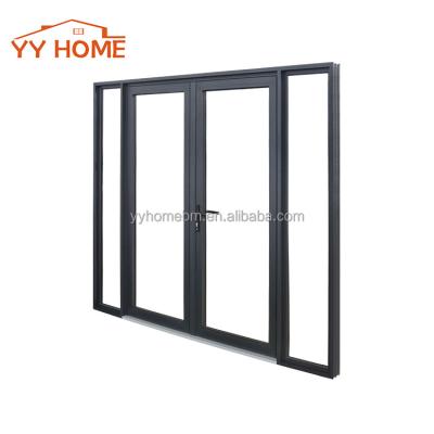 China YY Modern House Aluminum Double Glazing Front Entry Designs /casement Doors for sale