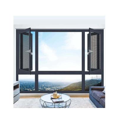 China Popular USA Standard Aluminum Windows System Swing Waterproof Casement Window With German Hardware And Gauze for sale