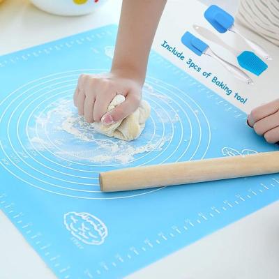 China Sustainable Silicone Baking Mat With Measures Non-Stick Pastry Mat for sale