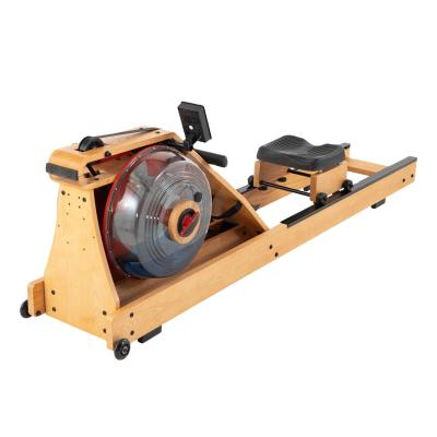 China Universal Foldable Outdoor Wooden Adjustable Double Tank Gym Water Resistance Hydraulic Rowing Machine for sale