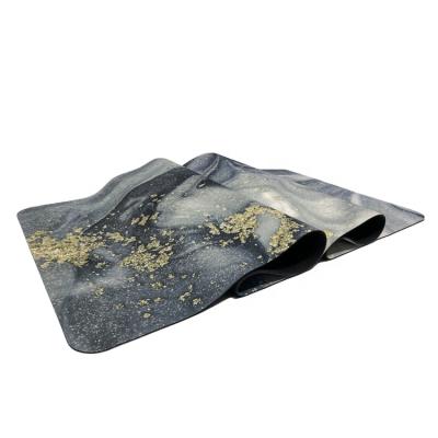 China Folding Rubber+suede fabric microfiber pilates mat suede eco-friendly custom printed yoga mat for sale