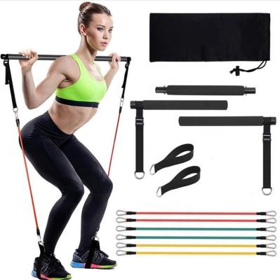 China Eco-friendly Portable Pilates Bar Kit With Resistance Band New Design Exercise Yoga Pilate Bar for sale