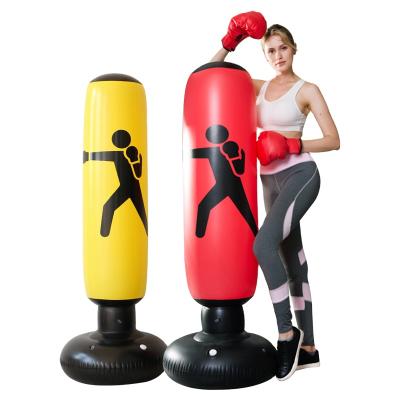 China Custom Free Standing Speed ​​Kick Boxing Inflatable Sandbag 160cm Heavy Durable for sale