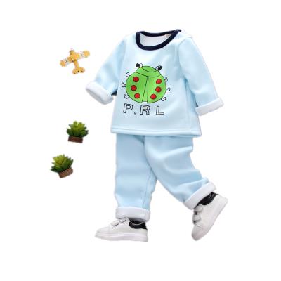 China Baby Boy Thermal Good Quality Standard Clothing Pajamas Newborn Sleepwear Set For Winter for sale