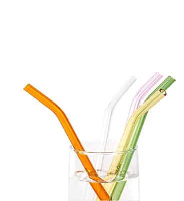 China Reed Glass Straws Colorful Eco-Friendly Reusable Custom Silicone Stocked Drinking Straw for sale