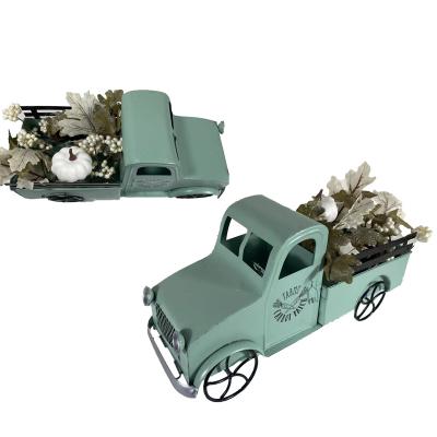 China Toy truck farm style artificial flower decoration model candle indoor/outdoor decoration model led candle for sale