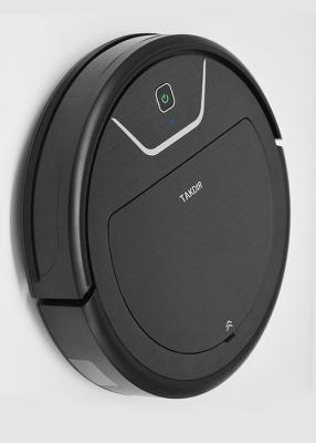 China WiFi APP Remote Control Robot Vacuum Cleaner Black With 2000PA Strong Suction for sale