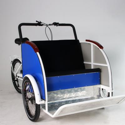 China Front Loading Stronger Power 250w Motorcycle Rickshaw 3 Wheel Pedicab Bike Taxi For Sale for sale