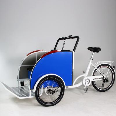 China New Style 3 Wheels Passenger Electric Rickshaw Bike Ground Pedicab Electric Rickshaw Tricycle Manufacturer For Passengers Front Load for sale