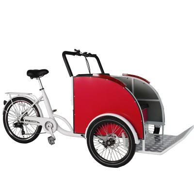 China Hot Selling Passenger Front Loading Three Wheel Electric Bicycle Pedicab Manufacturer Electric Rickshaw Bike Taxi For Sale for sale