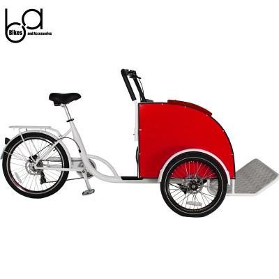 China Front Loading Cheap Electric Passenger 250w Front Loading Rickshaw Bike Taxi Manufacturer for the elderly for sale