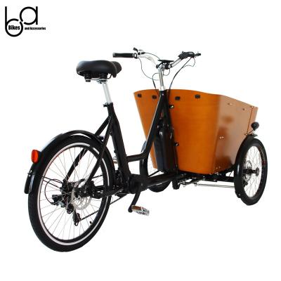 China 2022 Passenger Electric Cargo Bike Kids Carrying Tricycle 250w Mid Drive Cargo Bike EU Warehouse for sale