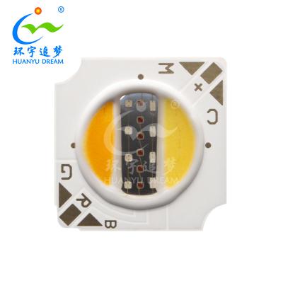 China Dual Color 12v Cob Led 10w 1310 RGBWW RGBCW LED COB Chip for sale