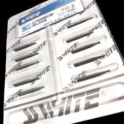 China Regional Dental White Carbide Bureau SS FG2 / FG4 / FG8 / FG669L / FG1170L for sale