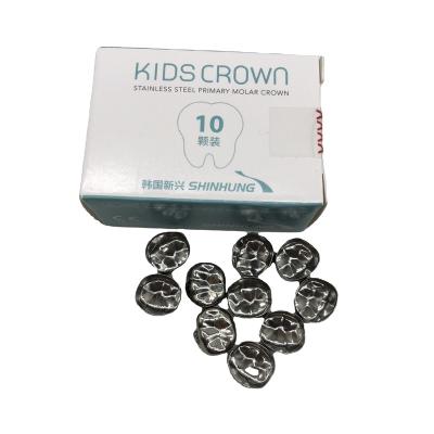 China Crown Children Crown Stainless Steel Dental Child Crown Refil Baby Primary Molar Crown for sale