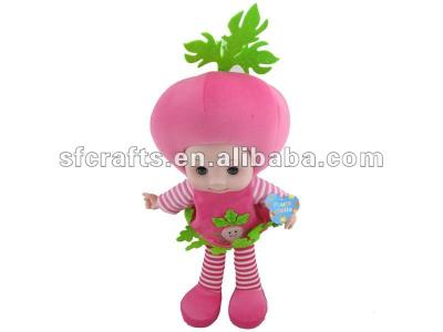 China Battery Operated Toy 18 Inch Kids Doll Plush Fruit Toys, Fruit Doll Toys - Radish for sale