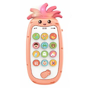 China cheap toy phone toy mobile phone with music and light for kids, plastic pineapple kids toy phone SF671386 for sale