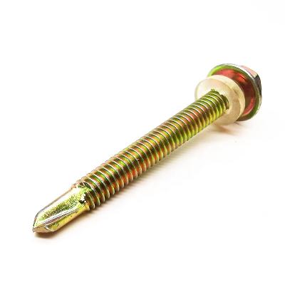 China Hex Galvanized Hex Self Drilling Hex Head Screws With Washer for sale