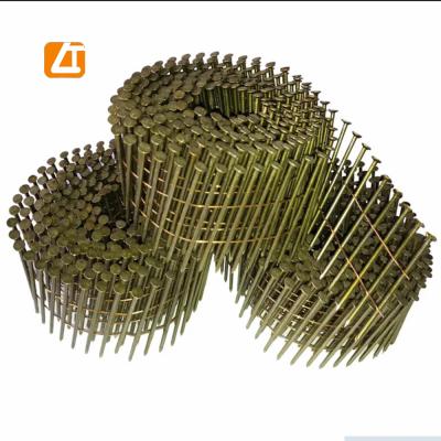 China Factory Wholesale Price Flat Coating Coil Pallet Nails 2.5mm 15 Degree Screw Coil Nails for sale