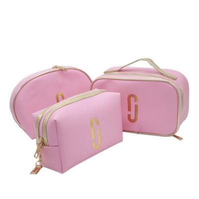 China Waterproof Water Resistant Toiletry Bag For Travel Makeup Bag For Daily Use PU Leather Cosmetic Bag for sale