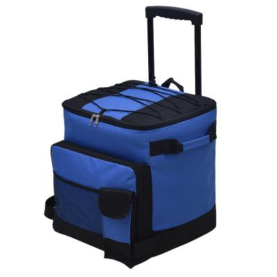 China Waterproof Cooler Bags With Wheels, Large Capacity Trolley Picnic Bags, Folding Cooler Bag for sale