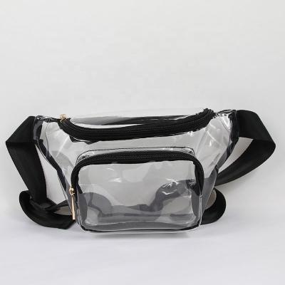 China Waterproof Adjustable Bum Bag Clear Pouch Waist Belt Water Proof Pack Transparent PVC Fanny Bag for sale