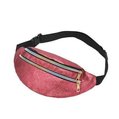 China Korean Style Shiny Bling Water Proof Sporting Fanny Pack Waist Bag for sale