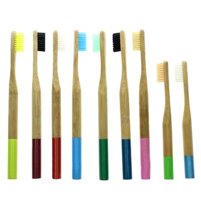 China Custom Travel Handle Round Eco BSCI FSC Certification Color Home Natural Adult Bamboo Toothbrush Environmental for sale