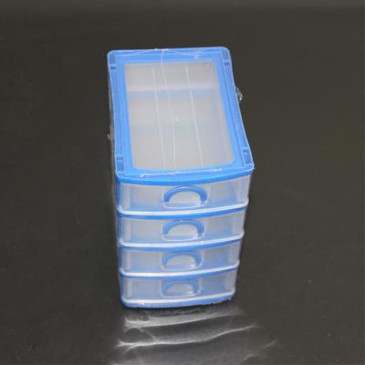 China Small Home Plastic Storage Box 4Pcs/Set Items Pill Dispenser Organizer Case Box for sale