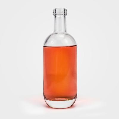 China Gift & Wholesale Craft Customized Cylinder 750Ml Liquor Bottle Premium Empty Glass Vodka Bottle Wine Bottle for sale