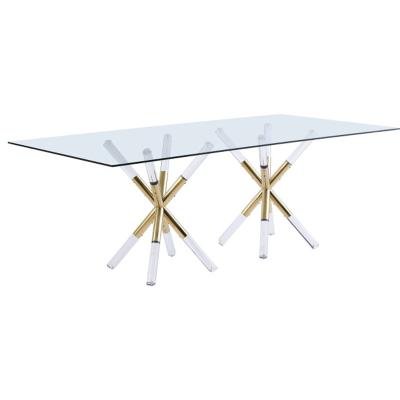 China Stainless steel foldable postmodern simple acrylic table/decoration soft design/villa/light luxury hotel table/model room for sale