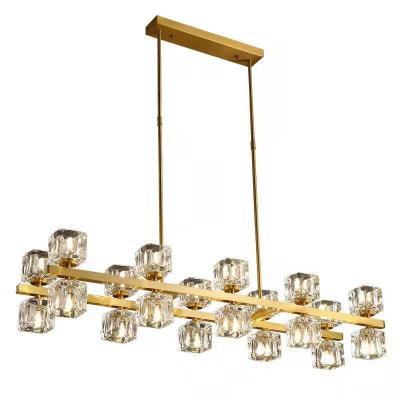 China Modern Luxury Crystal Minimalism Minimalist Light All Copper Lighting Chandelier for sale