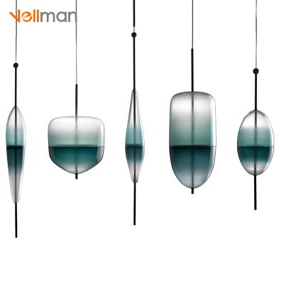 China Modern Style New Style Glass Lamp Designer Decorative Hanging Pendant Lighting For Dining Room for sale