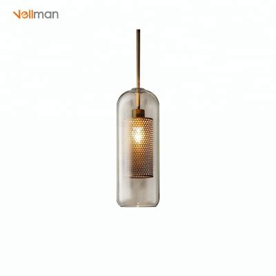 China Industrial Vellman Three Types E26 Glass Pendant Light Western Style Hanging Lamp For Home Decoration for sale