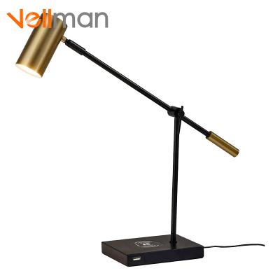 China Industrial Cordless Phone Charging Base Table Lamp , USB Desk Charging Lamp for sale