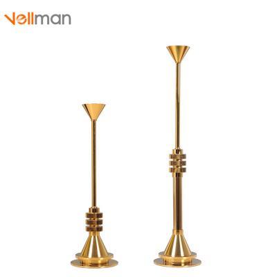 China Simple Modern Elegant Handmade Candle Holder Stainless Steel Candlestick Soft Decoration Ornament for sale