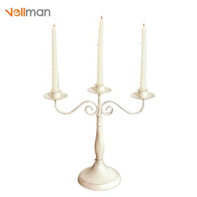 China Classic European Style Single Rod Gold Metal Candlestick Candle Holder for sale