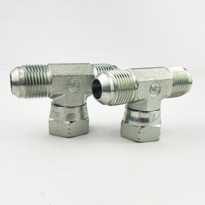 China Q235 Adapter Hydraulic Hydraulic Tee JIC NNP Hose Fitting High Quality Hose Fitting for sale