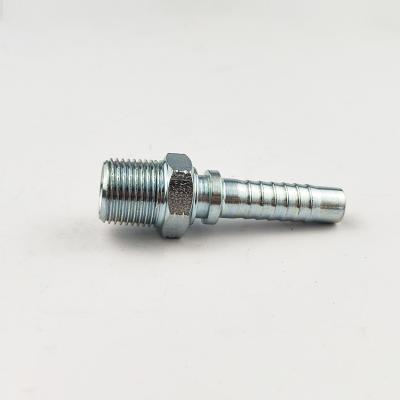 China Zhuji China 15611 NPT Carbon Steel High Pressure Zinc Plating Carbon Steel Hydraulic Male Hose Fitting for sale