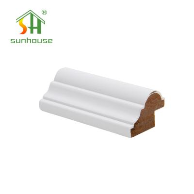 China Modern White Primed Decorative For Furniture Decoration Interior Door Frame Wooden Molding for sale