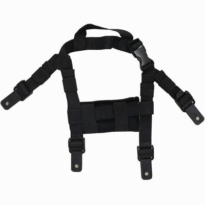 China Black Adjustable Chin Strap 4 Point Tactical Strap with Bolts Lanyard Chin Pad Harness Screws for MICH for sale