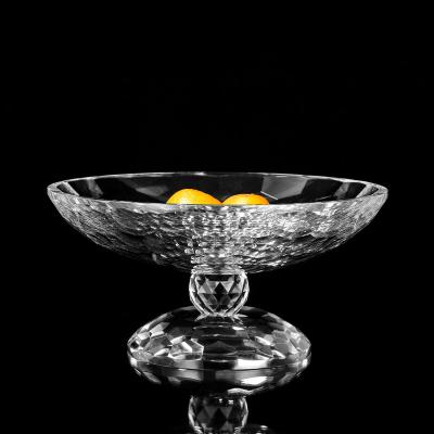 China China events and wedding decoration crystal cake stands event fruit dish luxury crystal fruit dish for sale