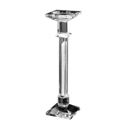 China New Europe Design Wedding Crystal Standing Pillar Candle Holder Tall Decoration for sale