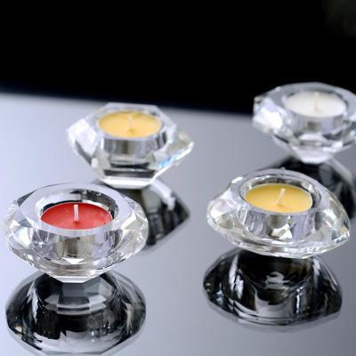 China Cheap Wedding Mini Round Diamond Shaped Tea Light Candle Holder Cafes Home Office Hotel Gifts for sale