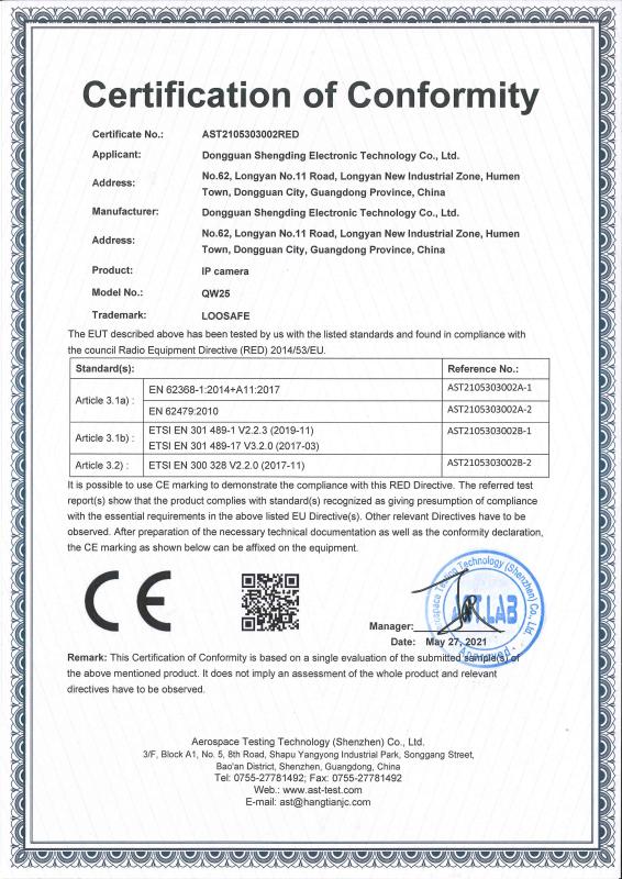 CE - Shenzhen Loosafe Electronic Technology Co., Ltd.