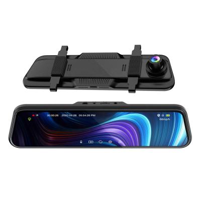 China Loosafe Dual Lens 2K Resolution Car Black Box10inch Touch Screen Waterproof Rear Camera 32GB SD Card Dash Camera for sale