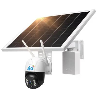 China 20W Battery Power Speed Solar Panel Powered Security Camera Dome Outdoor PTZ Camera 4G Sim Card 24H Surveillance CCTV for sale