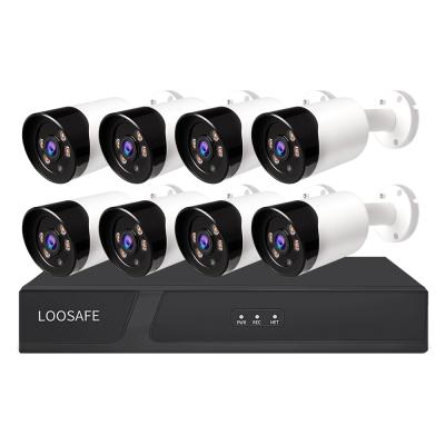 China Full 5MP HD Safety Color Waterproof Security Camera System Night Vision POE CCTV Security System Outdoor for sale